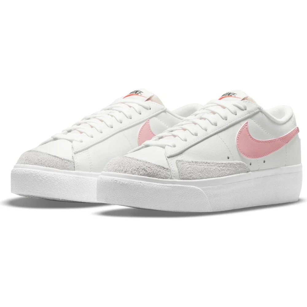 Nike Blazer Platform Low Womens 8.5 White Pink Glaze walking‎ shoes US Size
